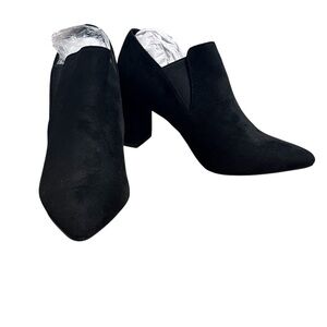 Perphy NIB Women’s Black Heeled Ankle Boots with Chunky Heel Sz. 7.5